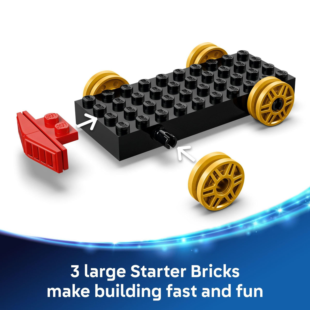 LEGO Disney Toy Story Celebration Train float with opening cockpit invites space-themed pretend adventures