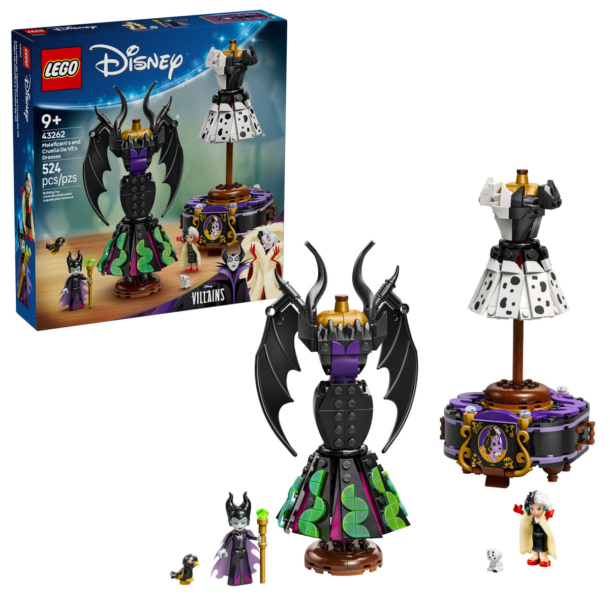 LEGO Disney Villains Maleficent dress build for imaginative dress-up play and display