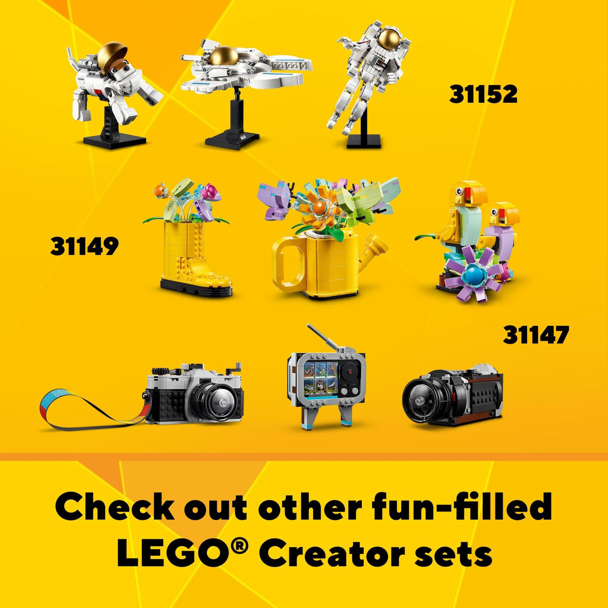 LEGO display models stand-alone for shelf-worthy display after play