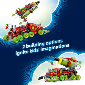 LEGO DREAMZzz Mateo's Spray Paint Truck rocket launcher feature sparks storytelling.