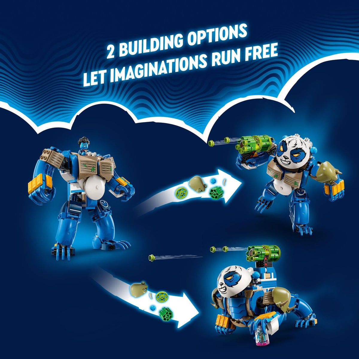 LEGO DREAMZzz Panda figure assembly invites hands-on building and poseable action.
