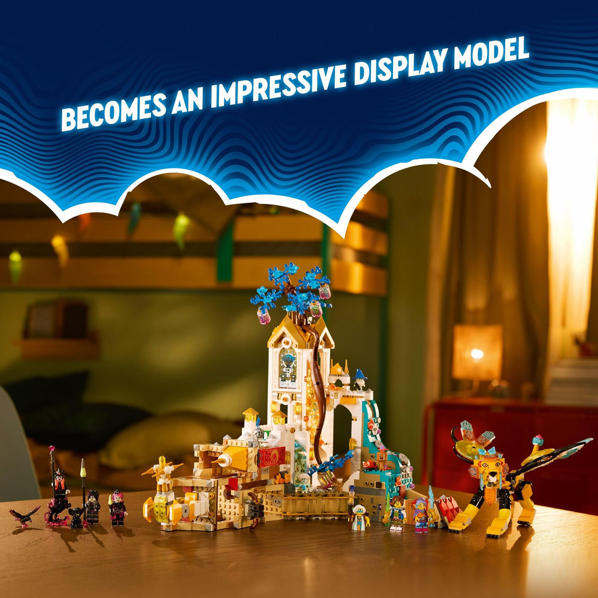 LEGO DREAMZzz Castle Nocturnia Never Witch minion adds suspenseful moments.