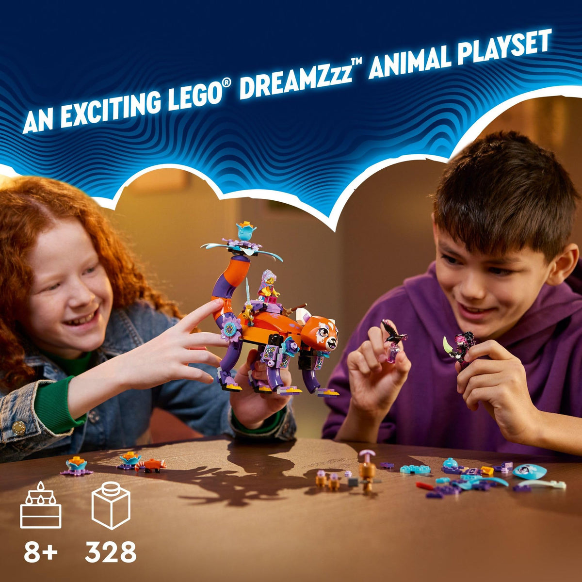LEGO DREAMZzz Red panda toy for action-packed adventures on land