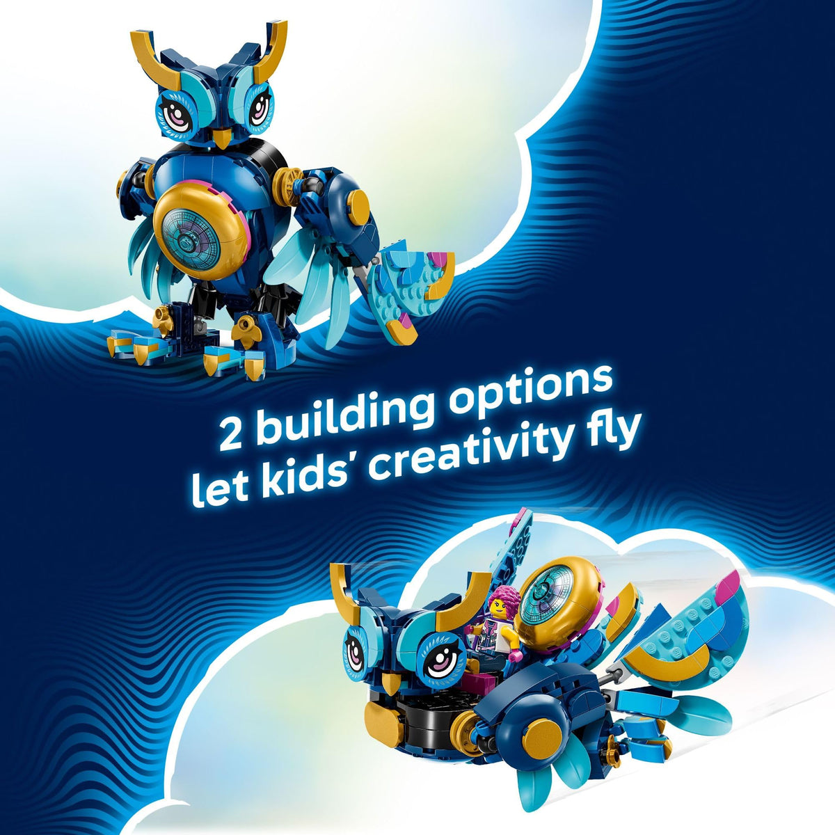 LEGO DREAMZzz Time Owl boat mode enables exciting water escape storytelling.
