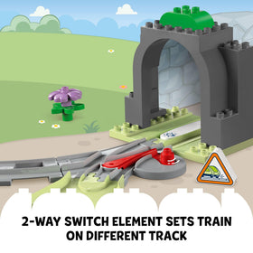 LEGO DUPLO tunnel measures over 7.5 inches high for immersive play