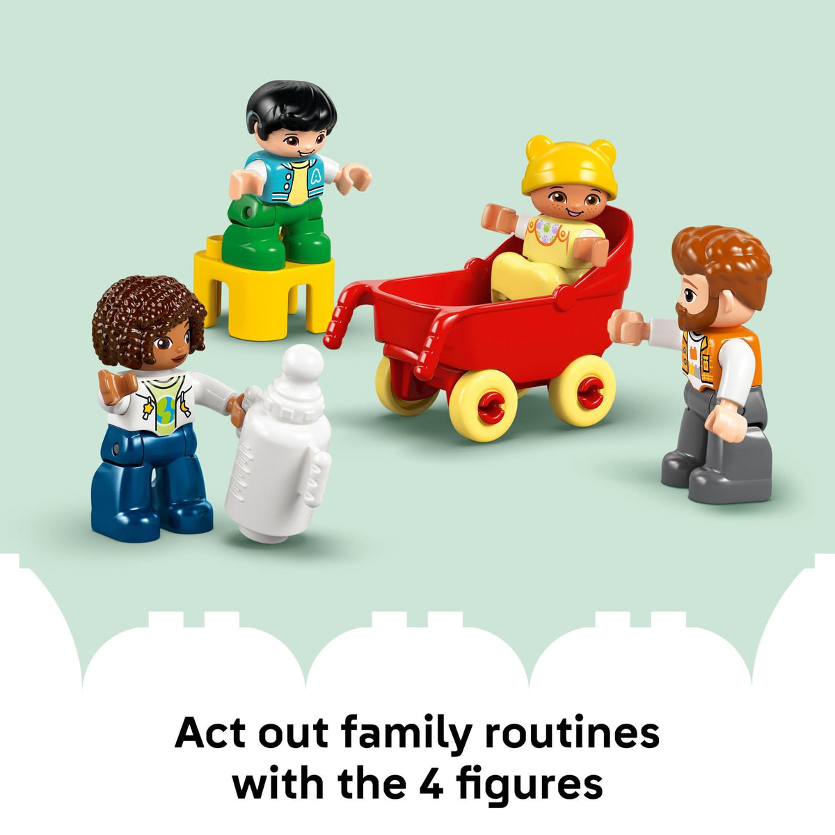 LEGO DUPLO 3-in-1 Modern Family House compact size for easy storage and travel.