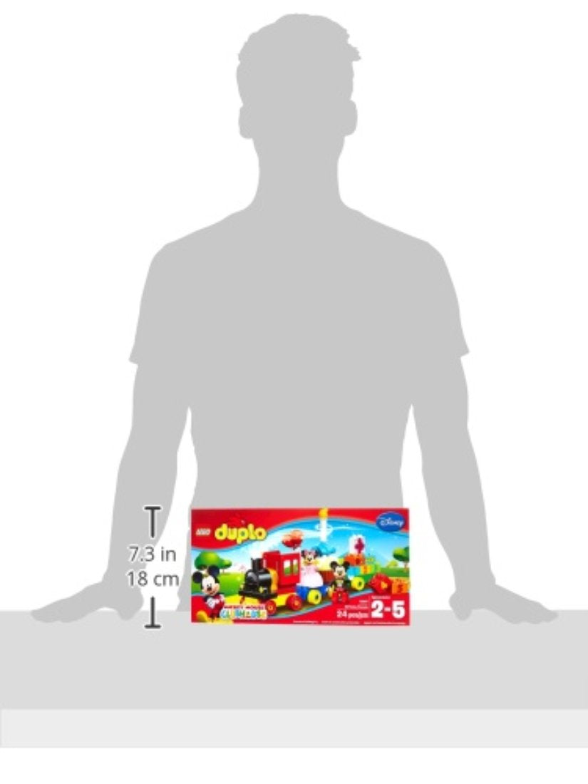 LEGO DUPLO birthday train with balloons and gift bricks for colorful party scenes