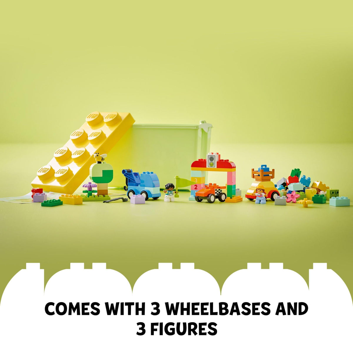 LEGO DUPLO tow truck with hook supports storytelling in playtime