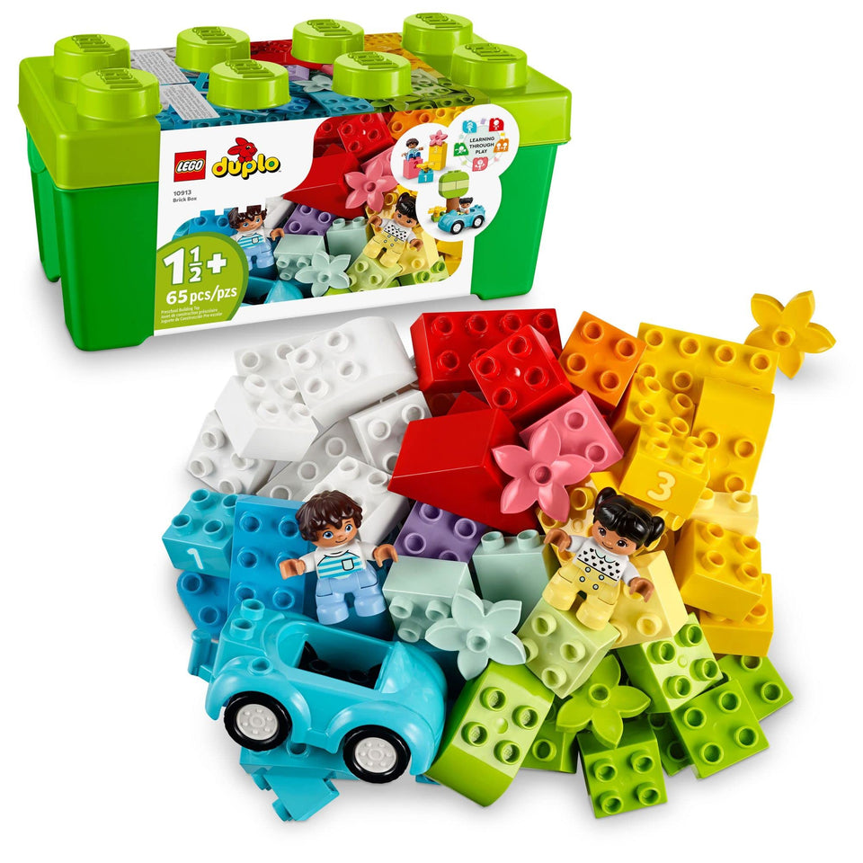 LEGO DUPLO Classic brick box bricks stimulate color and shape exploration for toddlers.