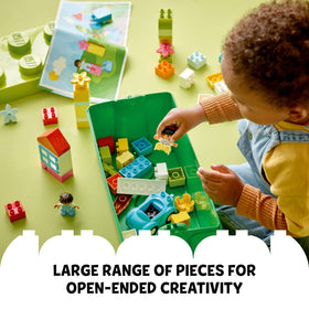LEGO DUPLO Classic brick box figures promote storytelling and cooperative play.