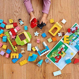 LEGO DUPLO Deluxe storage box with lid keeps bricks organized for quick shared play
