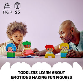 LEGO DUPLO expression bricks showing varied moods for play