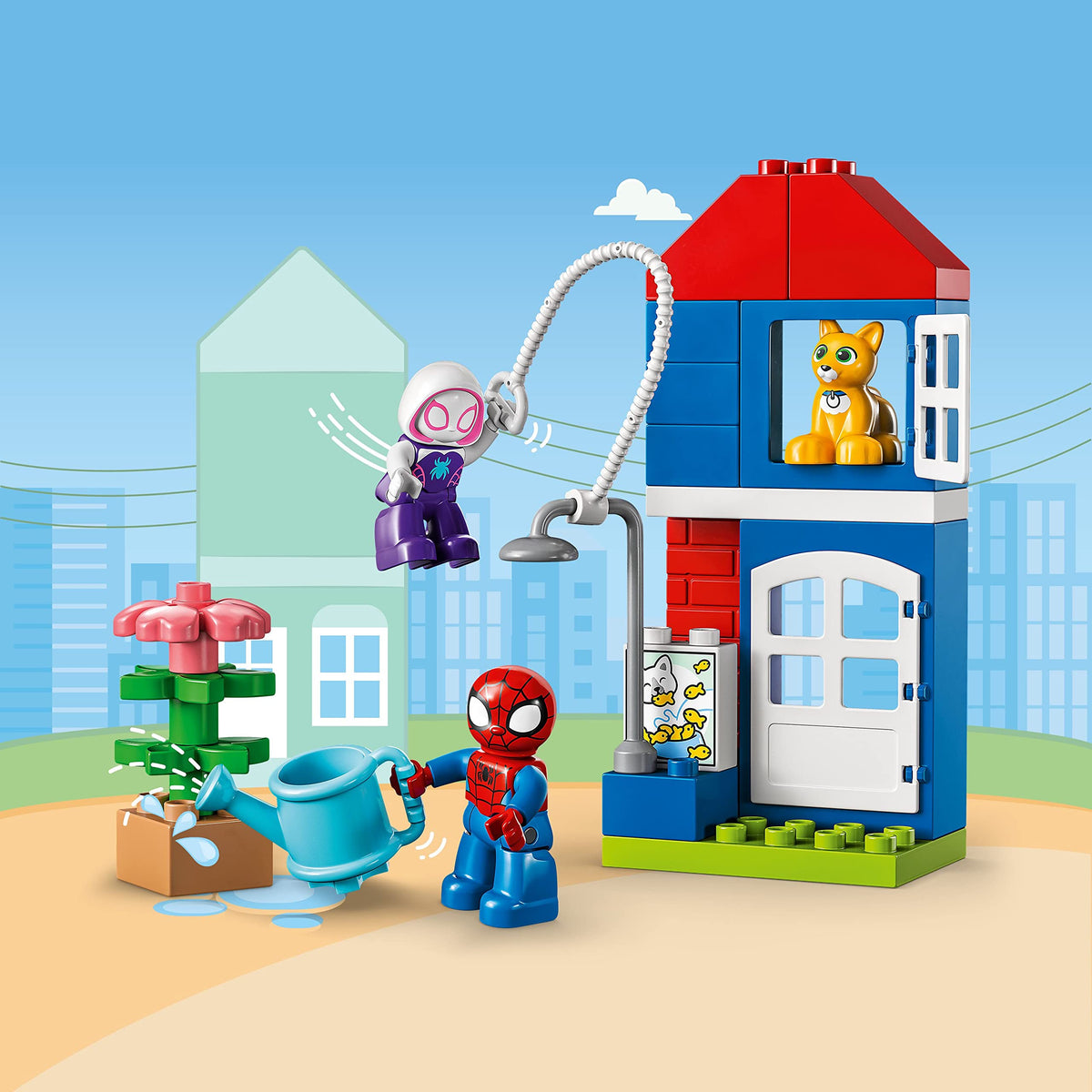 LEGO DUPLO Ghost-Spider figure 10995 — friendly ally for creative play stories.