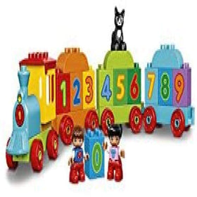 LEGO DUPLO number train digits 0-9 displays numbers for counting practice