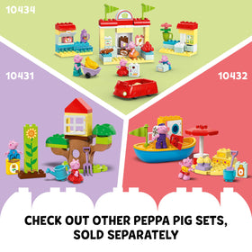 LEGO DUPLO Peppa Pig 59-piece set supports fine motor and imaginative play development.