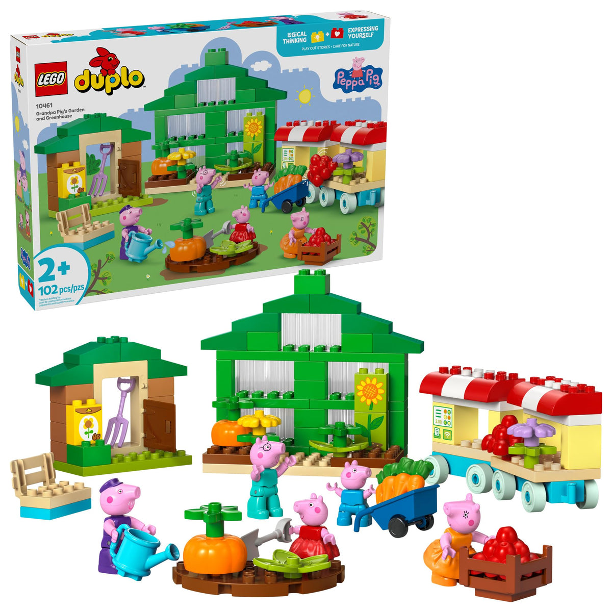 LEGO DUPLO Peppa Pig garden greenhouse—vibrant structure for imaginative play