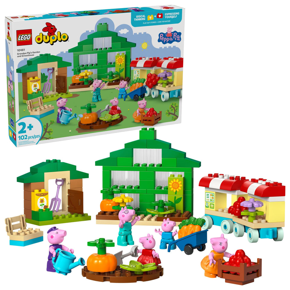 LEGO DUPLO Peppa Pig garden greenhouse—vibrant structure for imaginative play