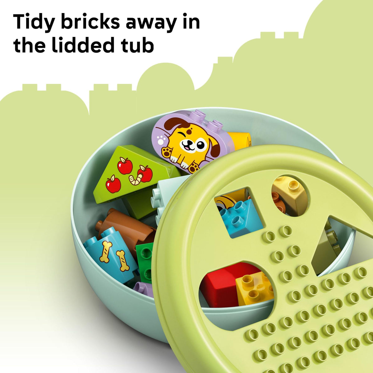LEGO DUPLO Puppy House construction scene inspiring creative building play.