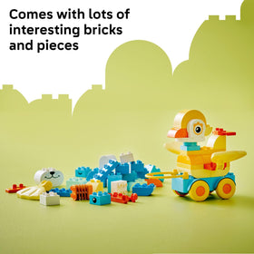 LEGO DUPLO Town 3-in-1 Animals on Wheels movable-parts showcase engaging tactile play.