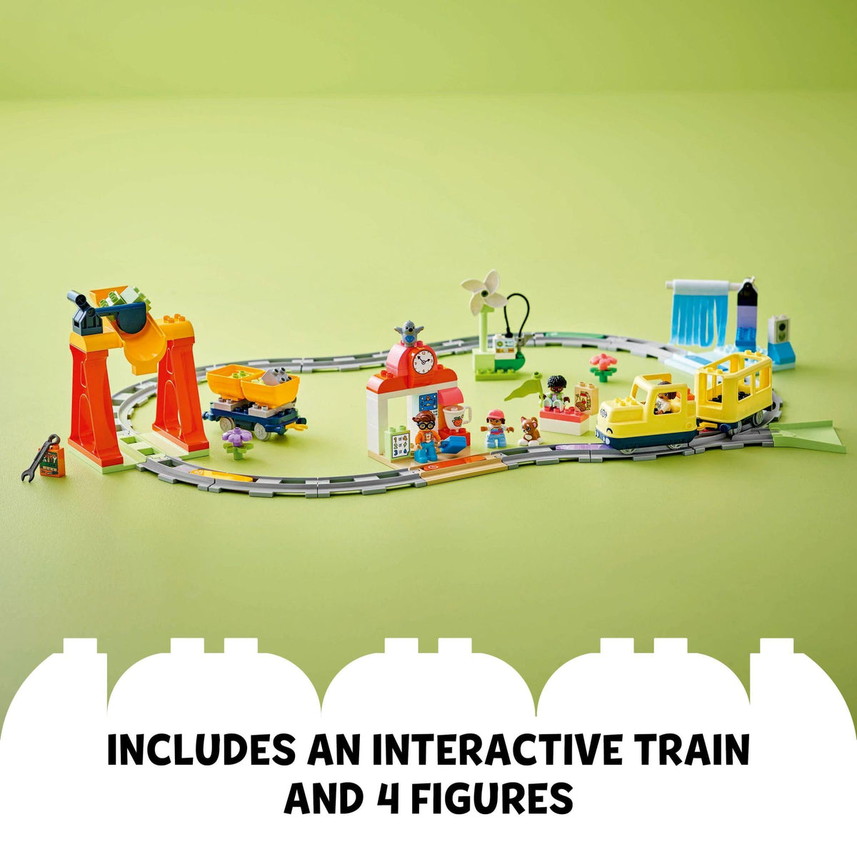 LEGO DUPLO Town passenger train for Push&Go play and route planning.