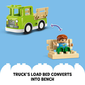LEGO DUPLO Town Caring for Bees & Beehives drivable truck adds mobility to market play