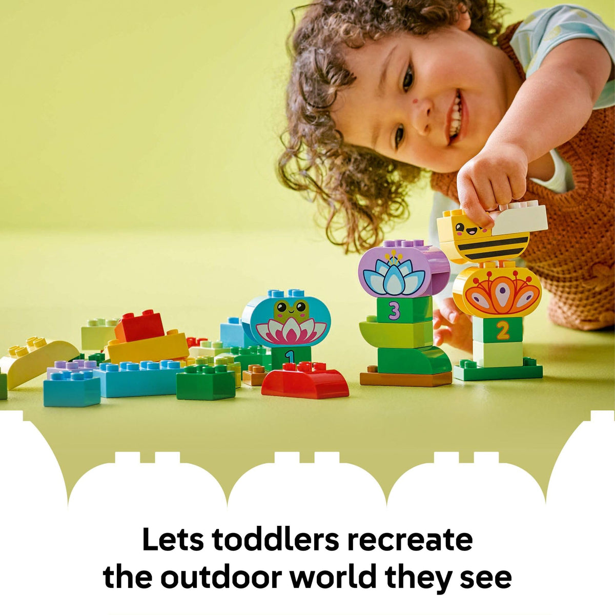 LEGO DUPLO 10444 butterfly figure in action for storytelling and play.