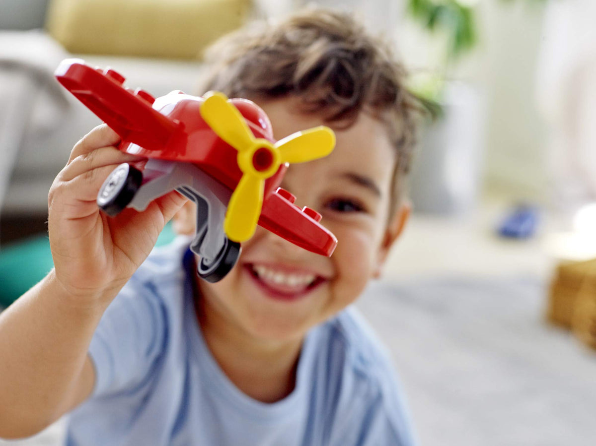 LEGO DUPLO Town Plane 10908 pilot figure sparks storytelling and role play