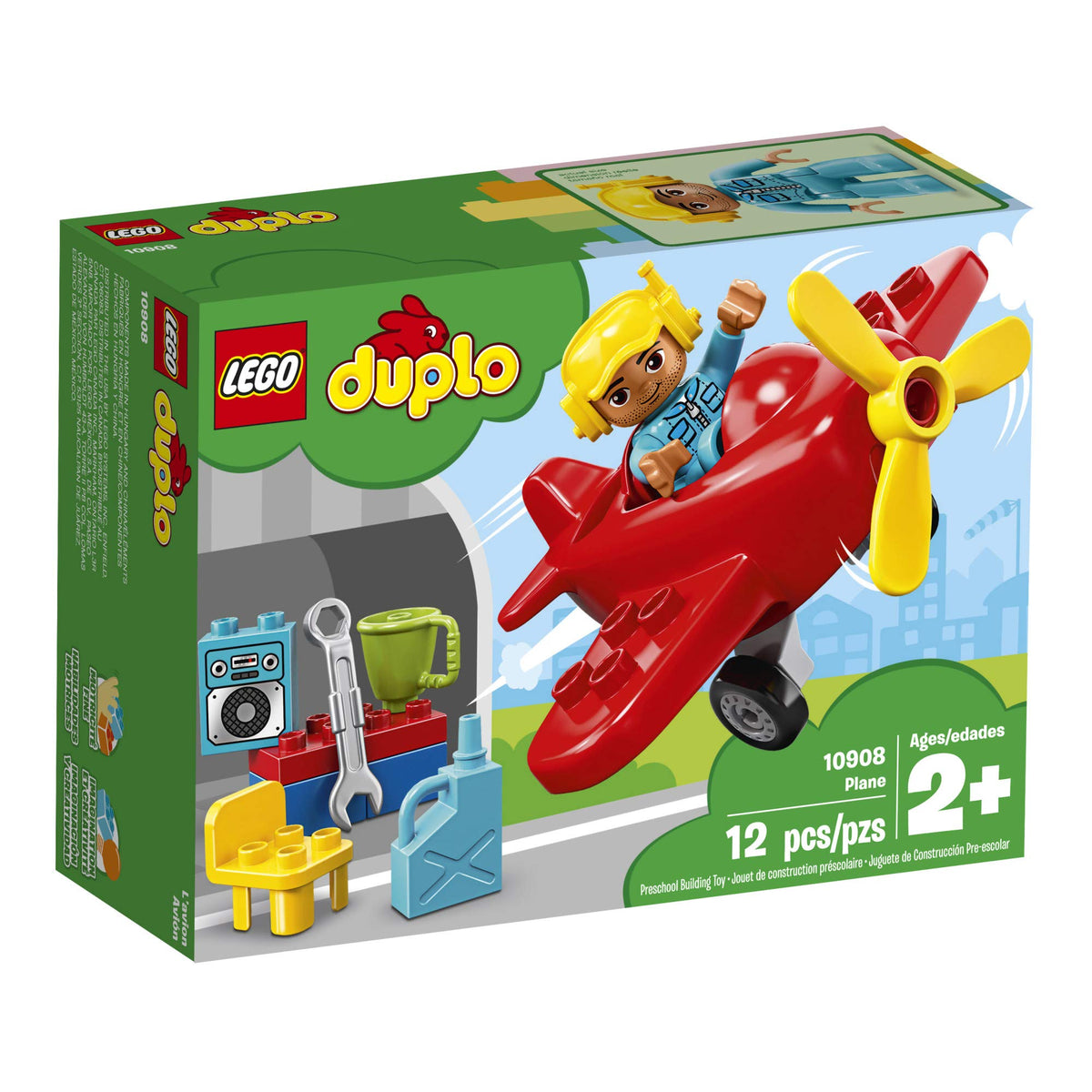 LEGO DUPLO Town Plane 10908 propeller plane supports pretend flights and exploration