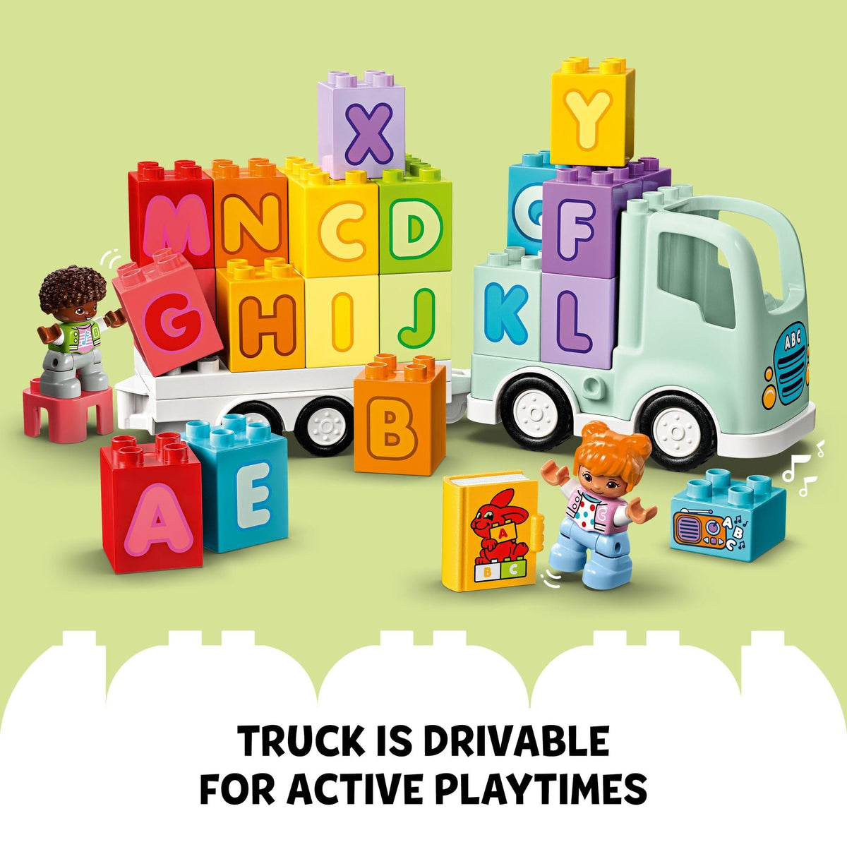 LEGO DUPLO stereo element encourages ABC sing along and language play