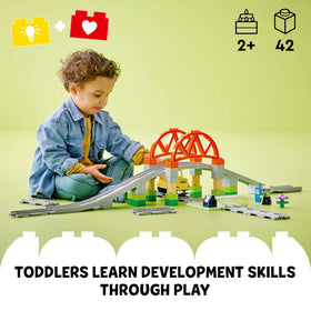 LEGO DUPLO Town elevated bridge shows kids how height creates new routes during play.
