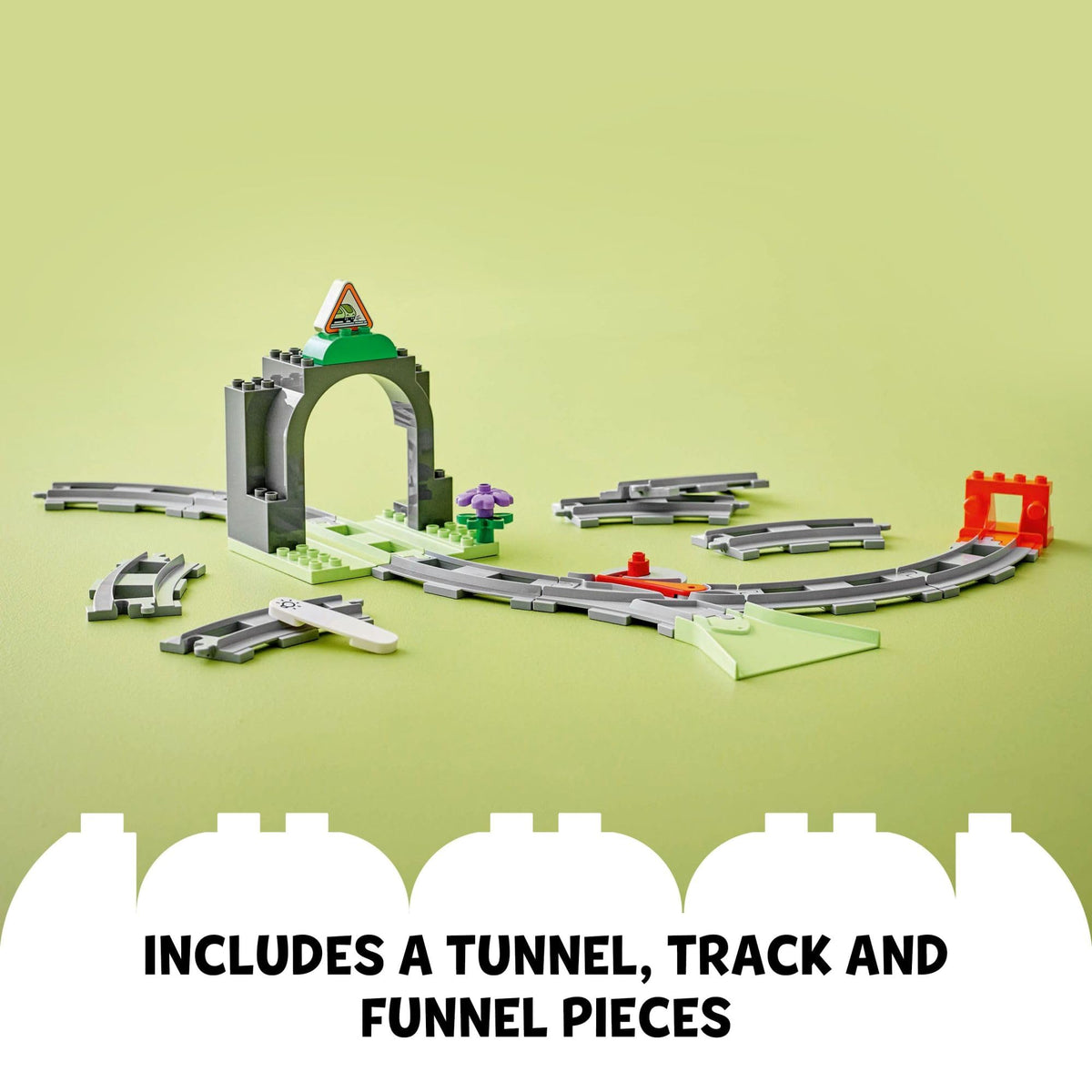 LEGO DUPLO two-way point switch helps kids redirect trains safely