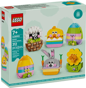 LEGO Easter Decorations sheep in basket with flower for cozy shelf decor