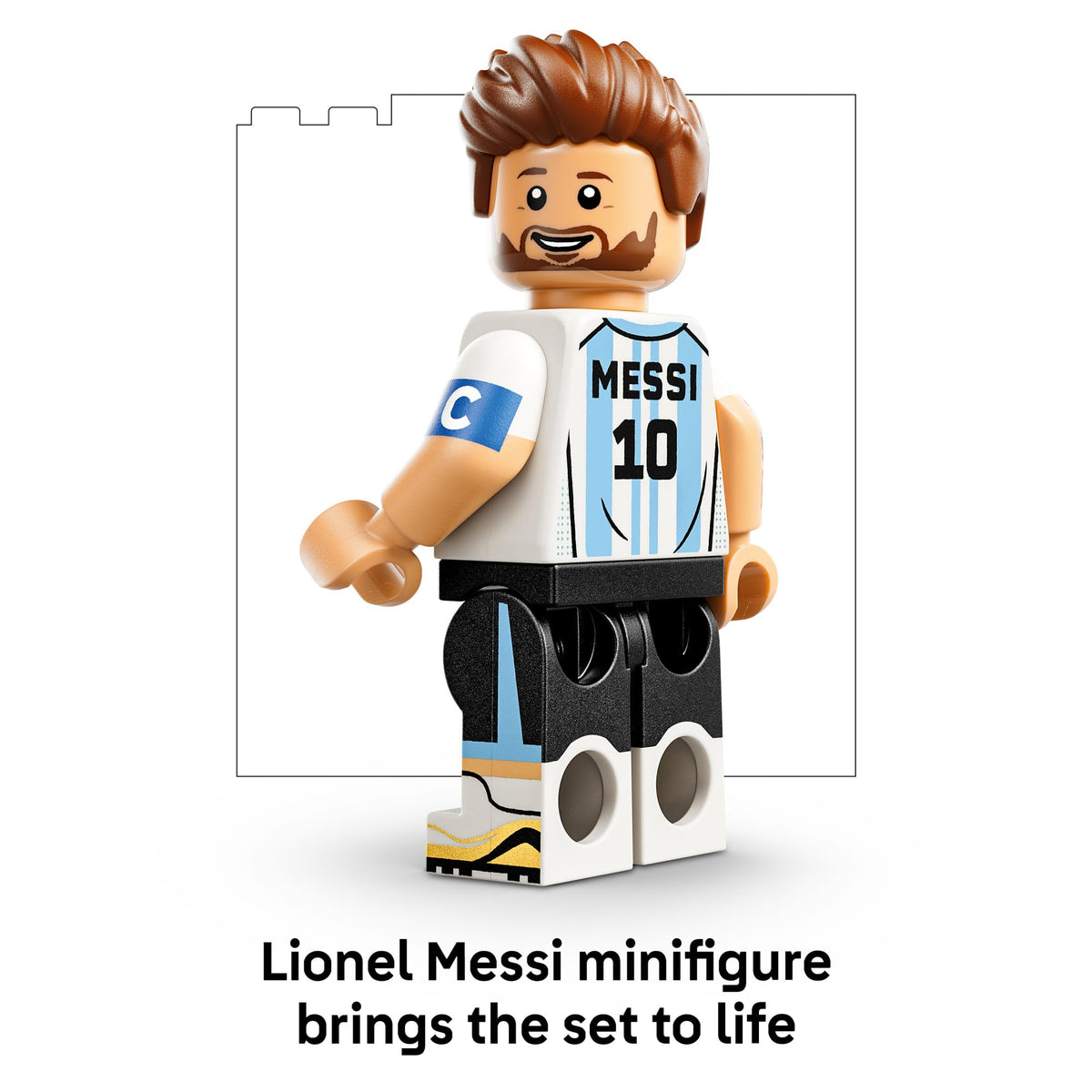 LEGO Lionel Messi career highlights plaque adds a compact stats keepsake.