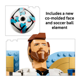 LEGO Lionel Messi number 10 and MESSI lettering for a vivid tribute