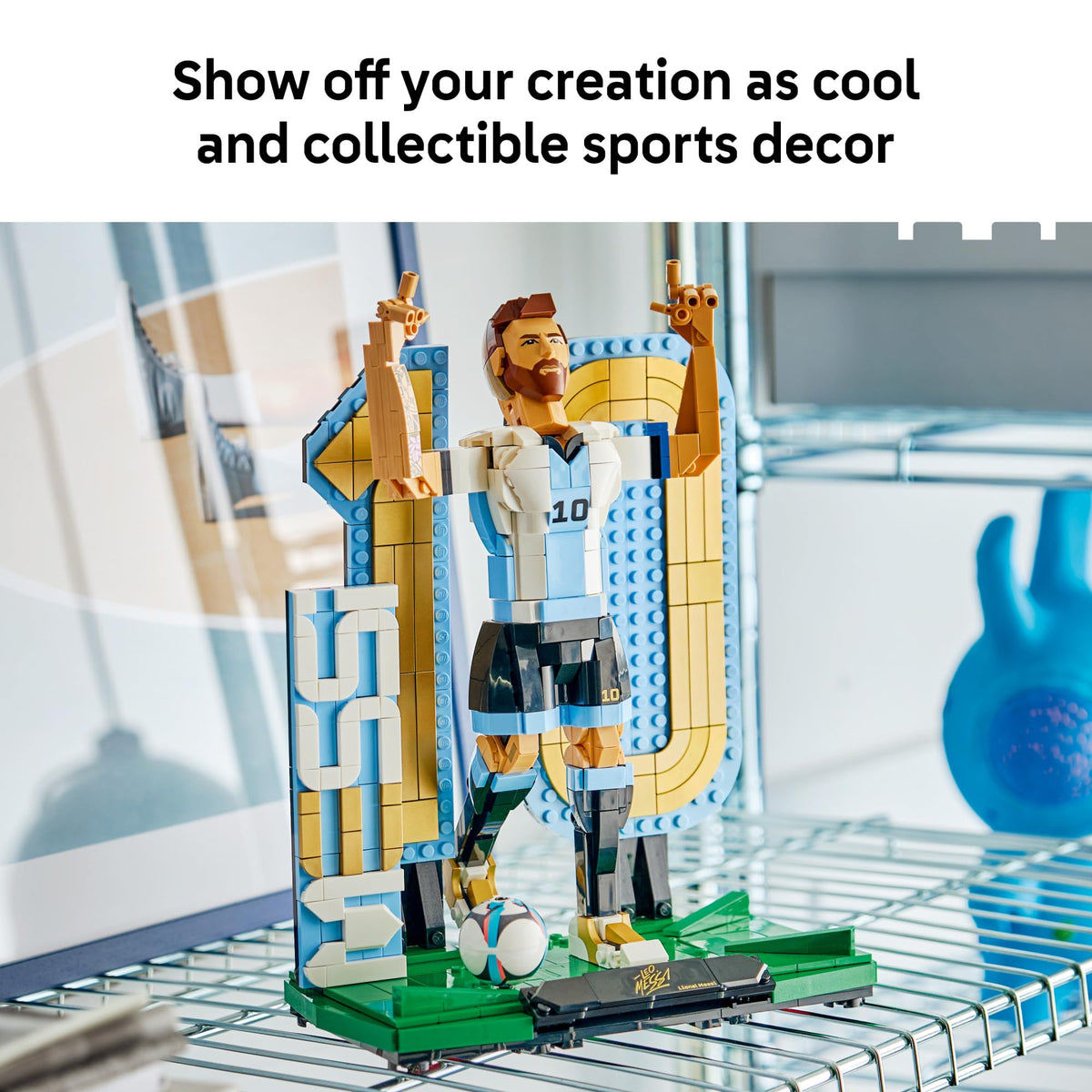 LEGO Lionel Messi printed name plaque for personalized decoration