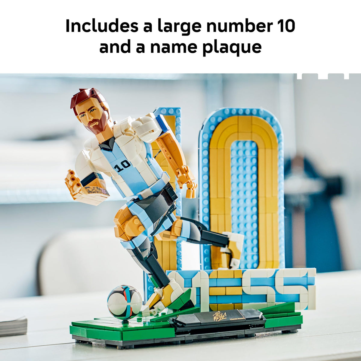 LEGO Lionel Messi soccer ball element for authentic detailing