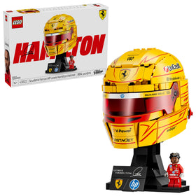 LEGO Editions helmet in Modena yellow ready for display