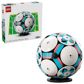 LEGO Editions Soccer Ball displays authentic size-5 ball design for display