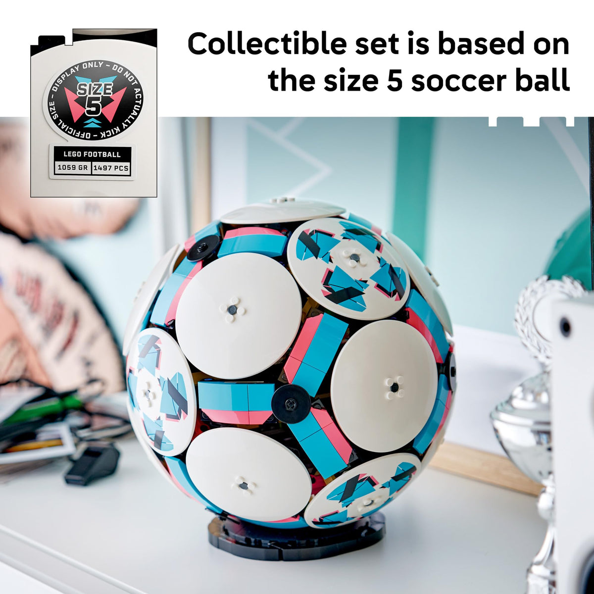 LEGO Editions Soccer Ball interior micro stadium scene with celebration moment