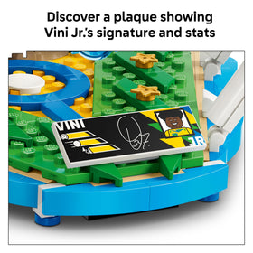 LEGO Editions Vini Jr Brazil colors highlight national pride on desk or shelf.