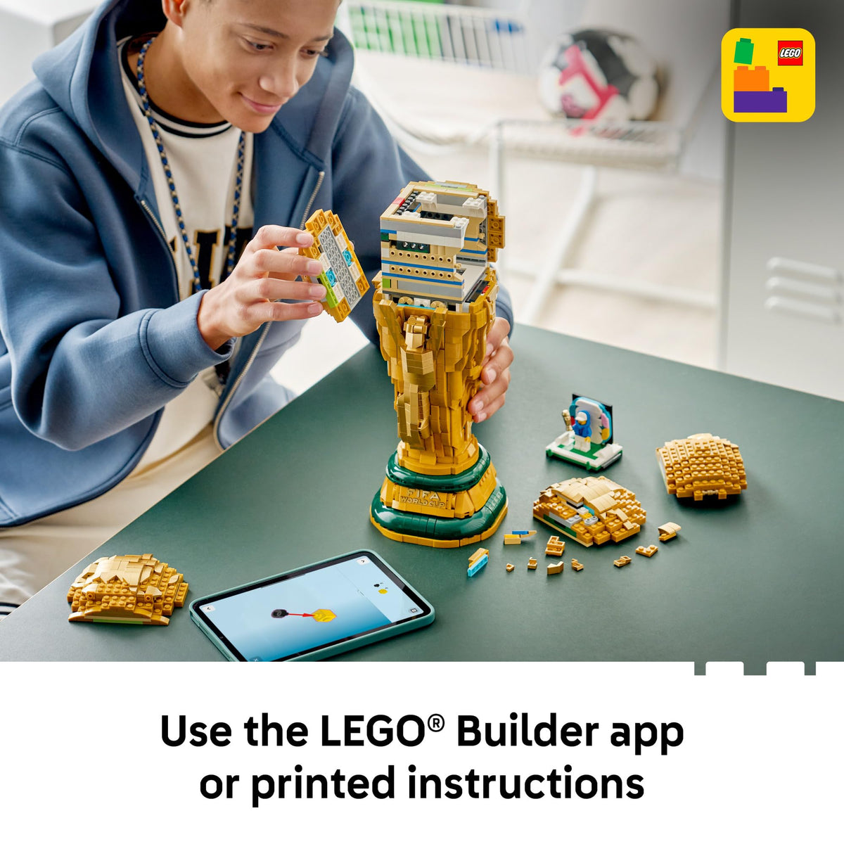 LEGO Editions trophy dimensions show over 14.5 inches high for bold display