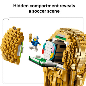LEGO Editions World Cup trophy mini-scene display ready for shelf or desk
