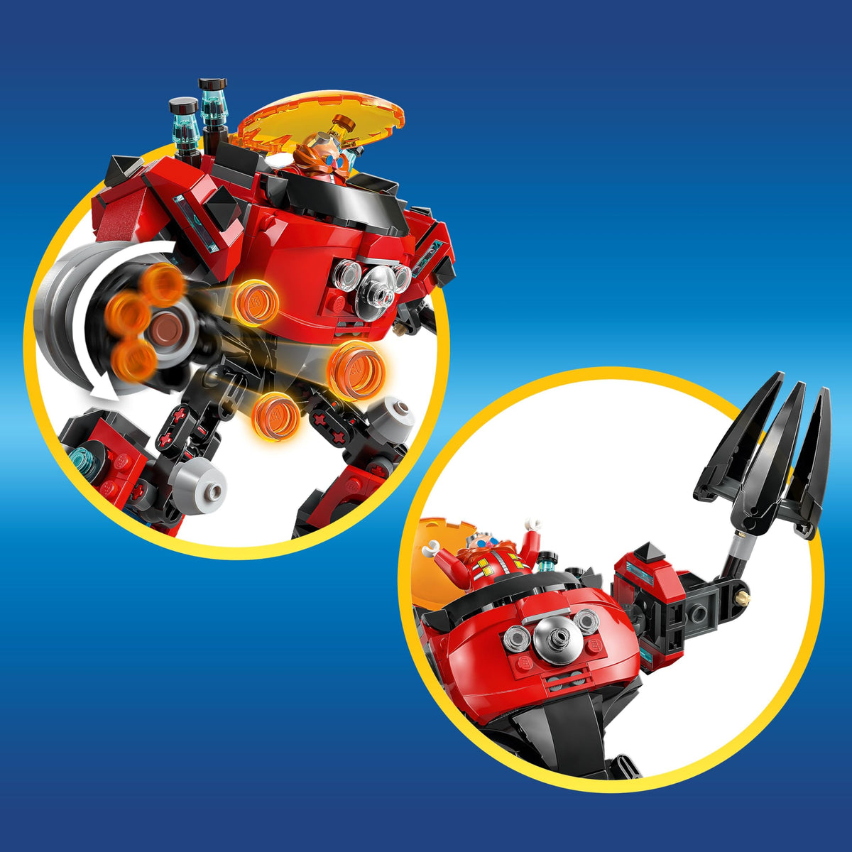 LEGO Egg Crusher Mech features articulated limbs for dynamic combat.