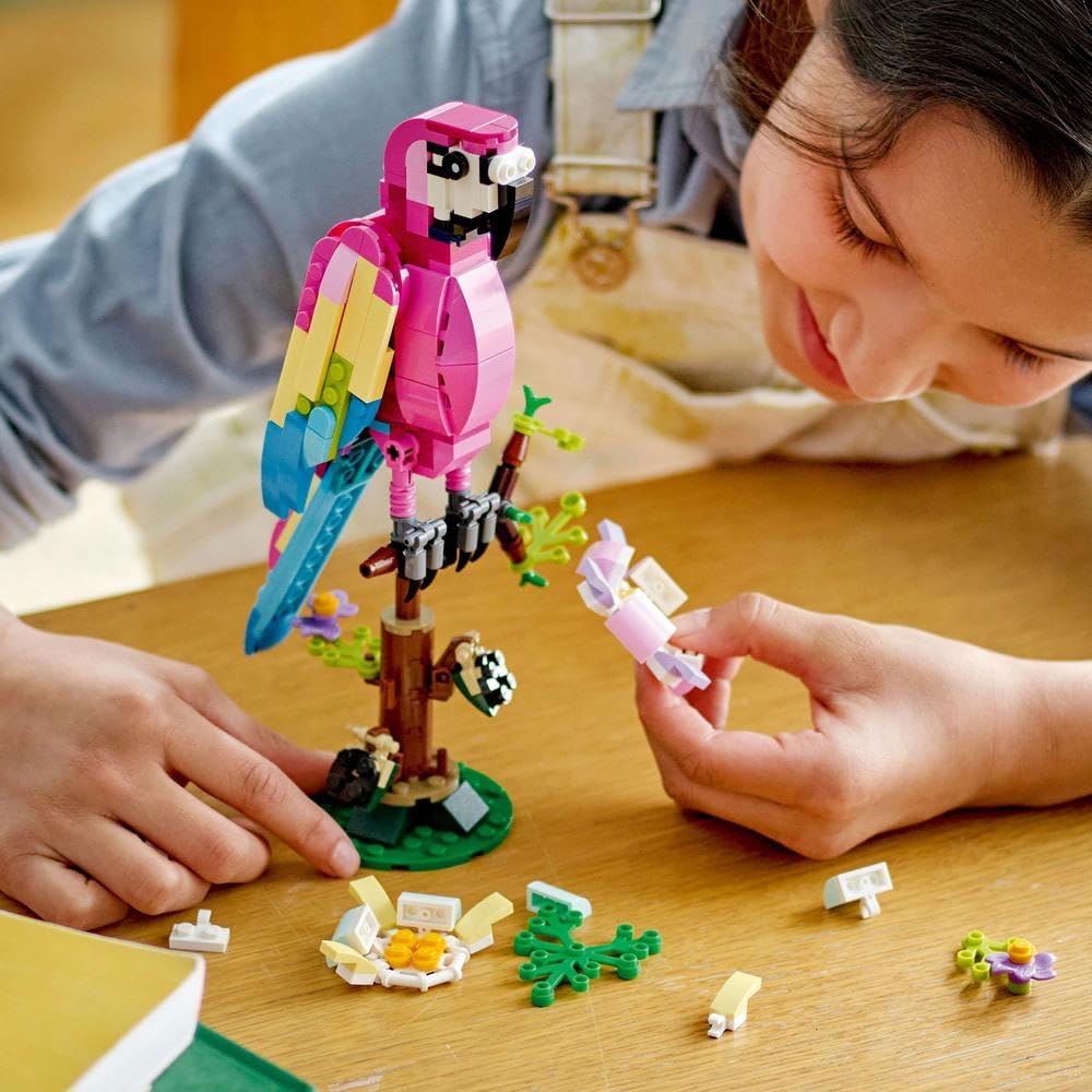 LEGO Creator 31144 Exotic Pink Parrot with frog legs for playful poses
