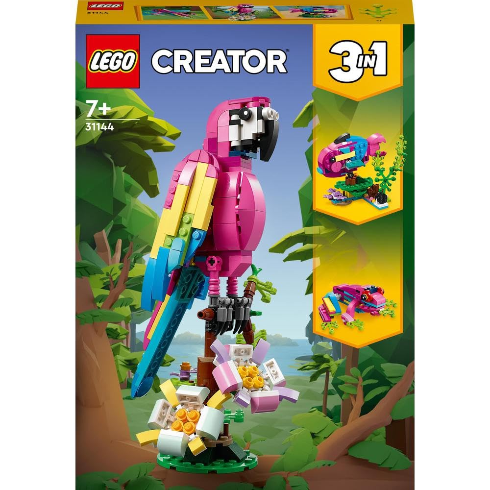 LEGO Creator 31144 Exotic Pink Parrot wings posable for dynamic storytelling