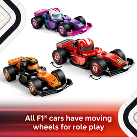 LEGO F1 6-pack assembling pieces encourages hands-on creativity