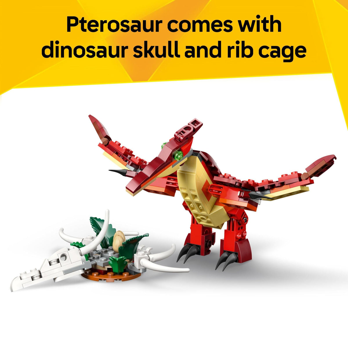 LEGO Fierce Dinosaur eggs and plant accessory for immersive scenes