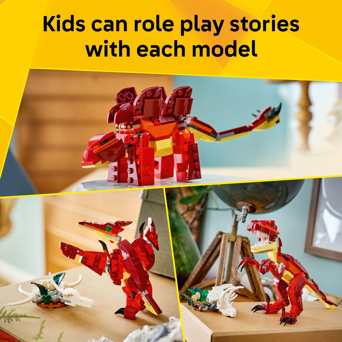 LEGO Fierce Dinosaur Pterosaur with posable wings for adventures