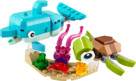 LEGO fish and crab model supports rebuildable play and fine motor skills