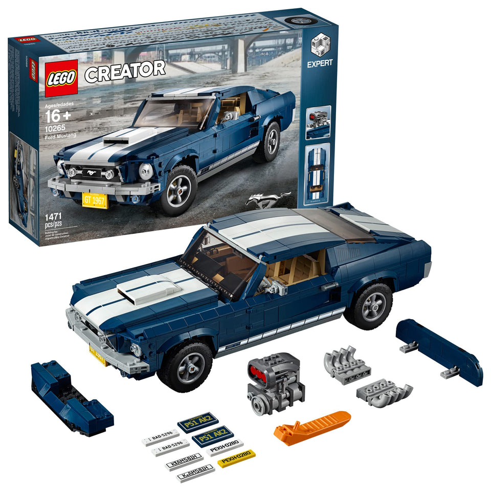 LEGO Ford Mustang GT hood scoop detail enhances authenticity for collectors